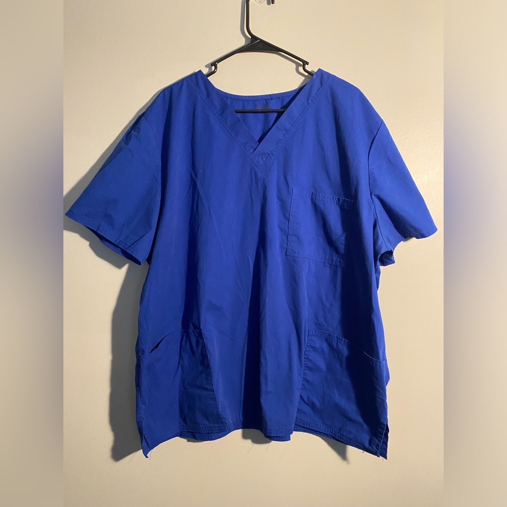 Item 10 V-Neck Medical Scrub Top - Royal Blue